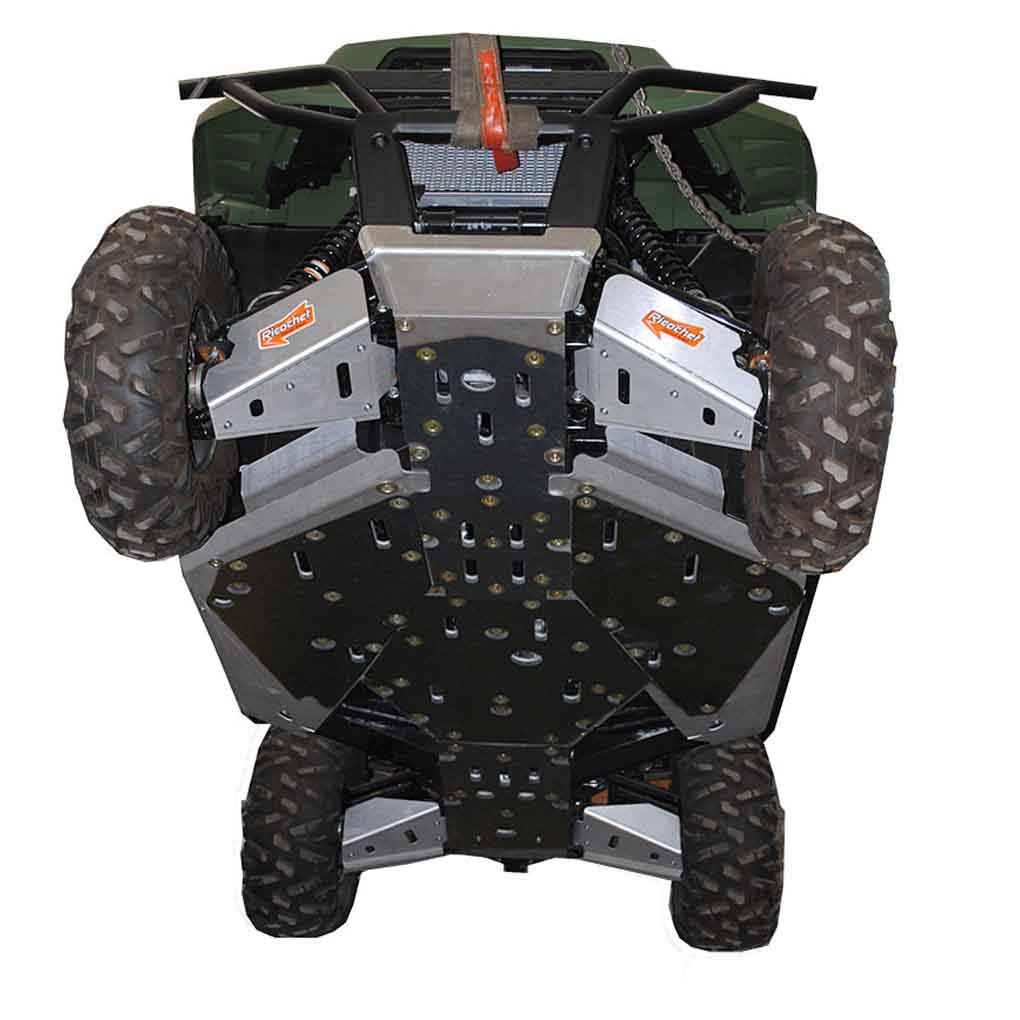 Kawasaki Teryx 800 & Teryx 4 Ricochet 12-Piece Complete Aluminum or UHMW Skid Plate Set