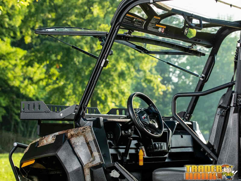 Tracker 800SX Scratch-Resistant Flip Windshield | UTV Accessories - Free shipping