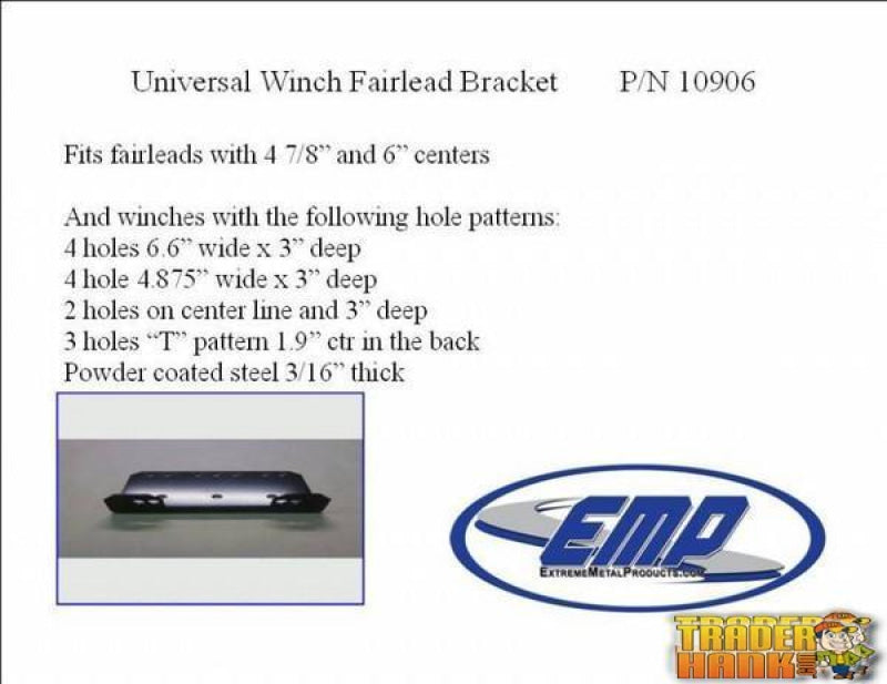 Winch Fairlead Bracket 2500-4000 winches | UTV ACCESSORIES - Free Shipping