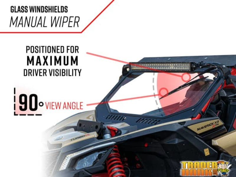 Can-Am Maverick Trail Glass Windshield | UTV ACCESSORIES - Free shipping