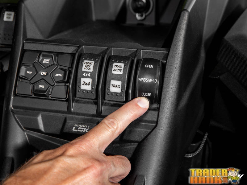 Can-Am Maverick X3 MaxDrive Power Flip-Up Windshield | Free shipping