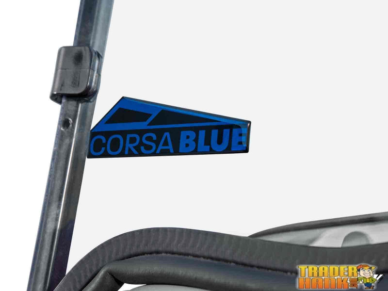 Corsa Blue Club Car Onward Scratch-Resistant Flip Down Windshield | UTV Accessories - Free shipping