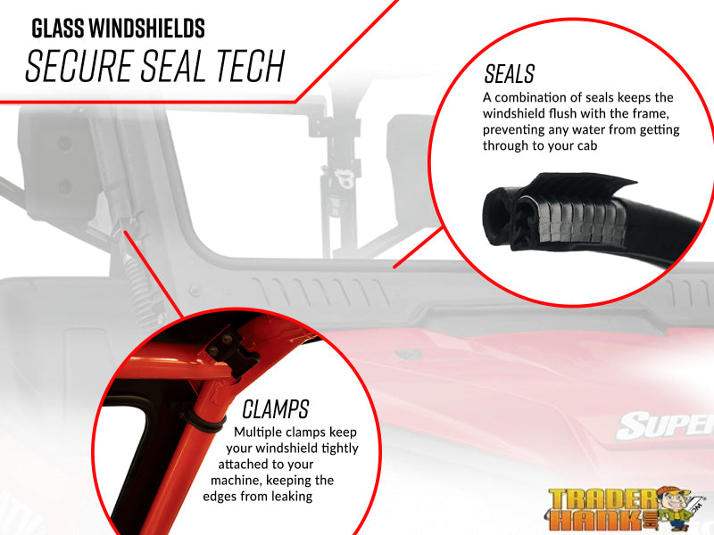 Honda Talon 1000 Glass Windshield DOT Approved | UTV ACCESSORIES - Free shipping