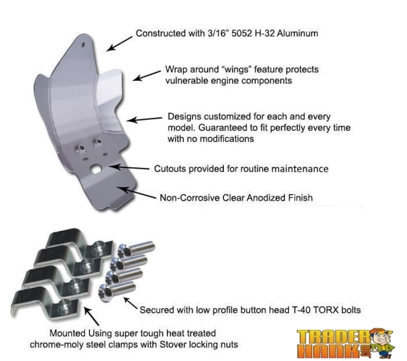 Husqvarna TE125 & TC125 Ricochet Aluminum Skid Plate | Ricochet Skid Plates - Free shipping