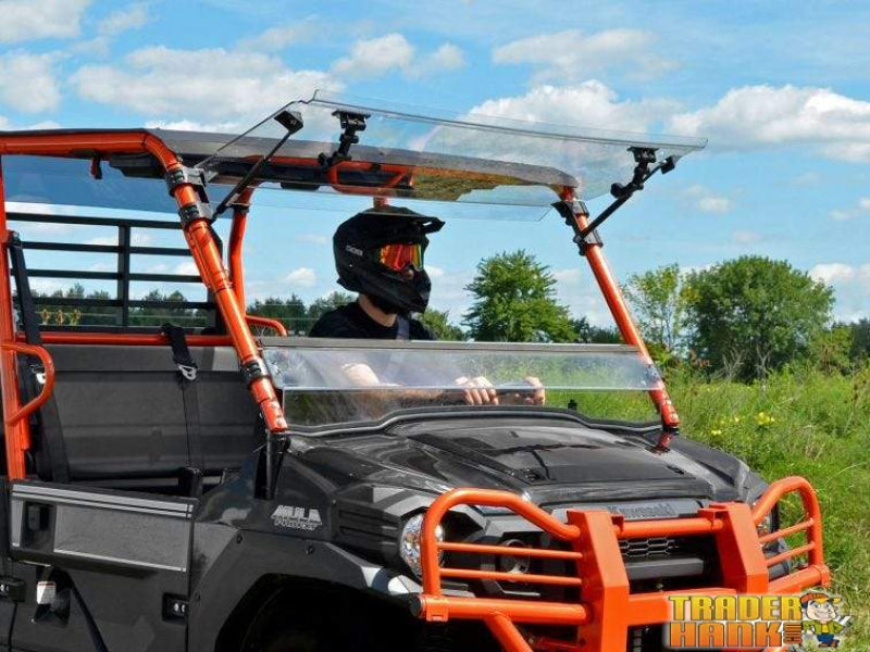 Kawasaki Mule Pro Scratch Resistant Flip Windshield | SUPER ATV WINDSHIELDS - Free Shipping