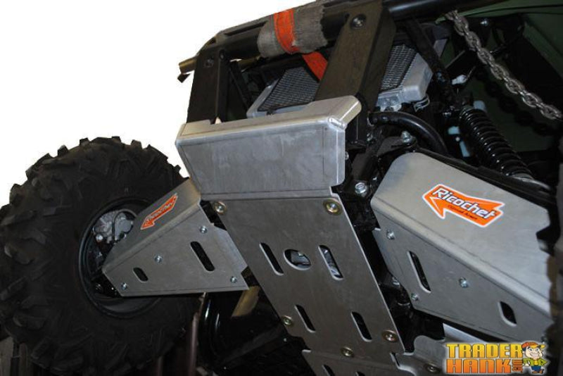 Kawasaki Teryx 800 & Teryx 4 Ricochet 12-Piece Complete Aluminum or UHMW Skid Plate Set | Ricochet Skid Plates - Free Shipping