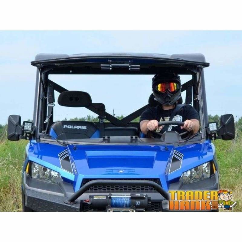2014-2018 Polaris Ranger 1000 Diesel Scratch Resistant Flip Windshield | SUPER ATV WINDSHIELDS - Free Shipping