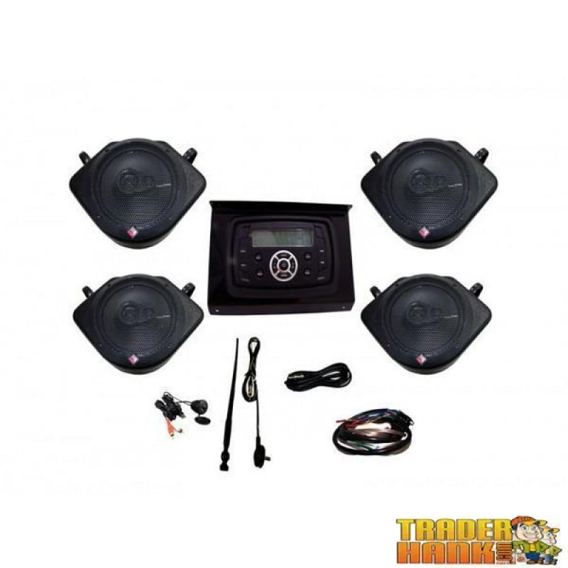 POLARIS RZR 1000 AND RZR 900 IN DASH STEREO KIT WITH 6.5 ROCKFORD FOSGATE OVERHEAD SPEAKERS | UTV ACCESSORIES - Free Shipping