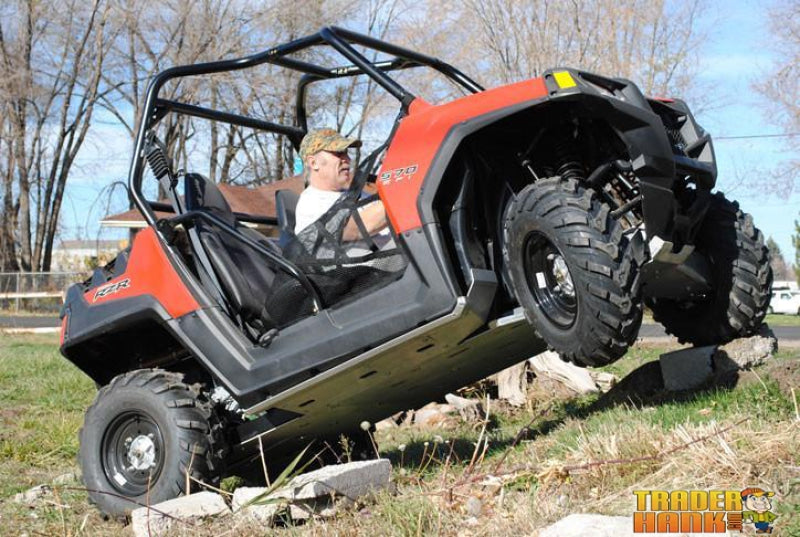 Polaris RZR-S 800 Ricochet 2-Piece Aluminum Rock Slider and Floorboard Guards | Ricochet Skid Plates - Free Shipping