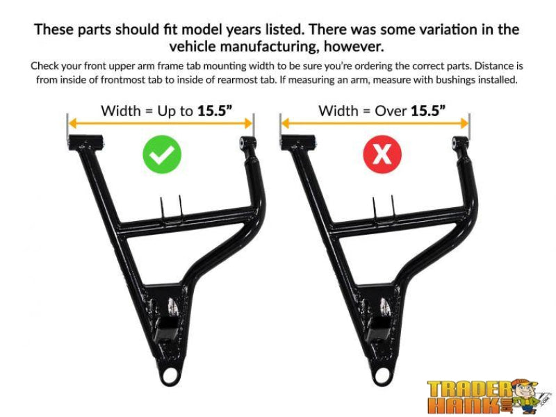 Polaris RZR S 900 High Clearance 1.5 Rear Offset A Arms | UTV ACCESSORIES - Free Shipping