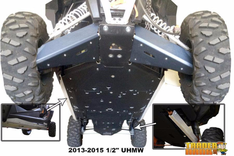 Polaris RZR XP-4 1000 Ricochet 11-Piece Complete Aluminum or UHMW Skid Plate Set | Polaris RZR 1000 Skid Plates - Free Shipping