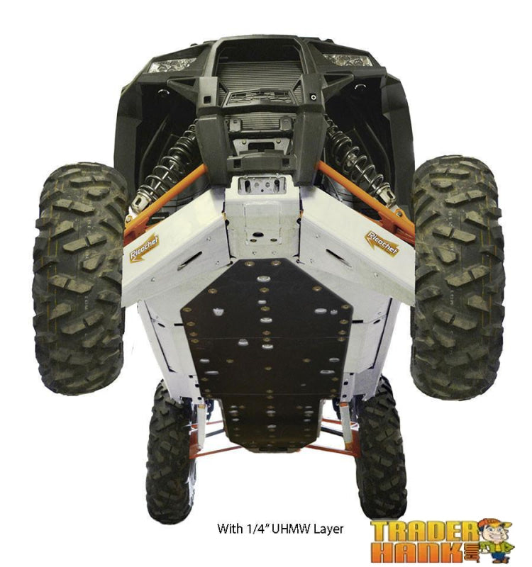 Polaris RZR XP-4 1000 Ricochet 11-Piece Complete Aluminum or UHMW Skid Plate Set | Polaris RZR 1000 Skid Plates - Free Shipping