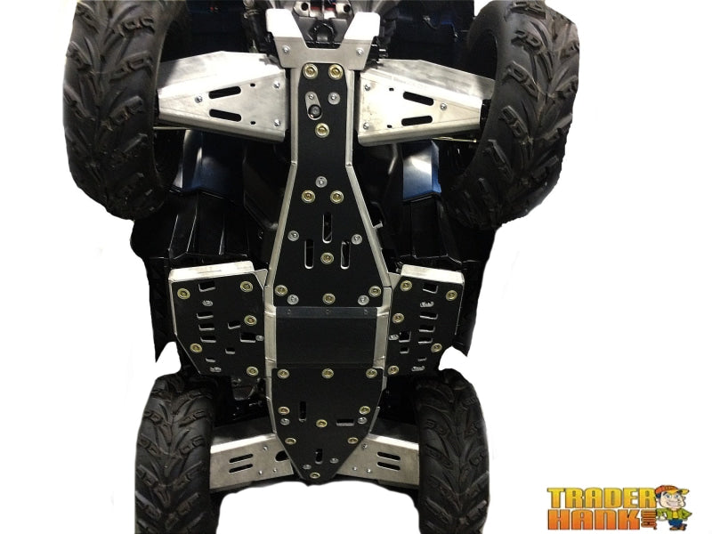 Polaris Sportsman 550 Ricochet 8-Piece Complete Aluminum or with UHMW Layer Skid Plate Set | Ricochet Skid Plates - Free Shipping
