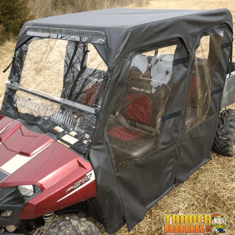 Ranger 800 Crew Full Cab Enclosure with Aero-Vent Windshield 2010-2014 | RANGER-CAB-ENCLOSURE-800-CREW-FULLSIZE-ROUND-BARS-10-14 - Free 