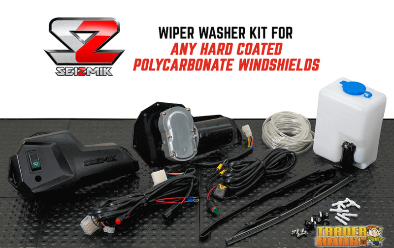 Seizmik Windshield Wiper and Washer Kit for Hard Coated Polycarbonate Windshields | UTV Accessories - Free shipping