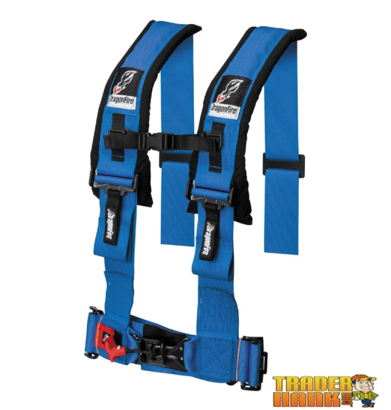 Standard 4-Point H-Style Harness 3 - Blue | UTV ACCESSORIES - Free Shipping