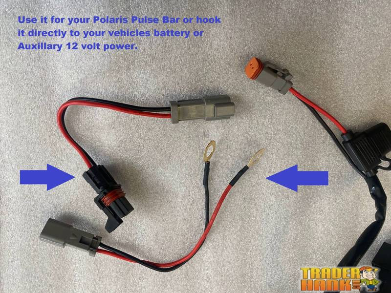 Universal LED Light Bar Wiring Harness (includes Polaris Pulse Bar Plug) | Free shipping